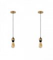 Pendant Light Holder French Gold 2 Pack Industrial Lampshade Fitting