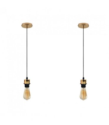 Pendant Light Holder French Gold 2 Pack Industrial Lampshade Fitting