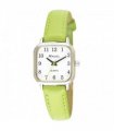 Watch - Leather Strap Bright Green 26.00 cm - Ravel Ladies Cushion Shaped Watch