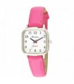 Watch Ravel Ladies Cushion Shaped Brights Leather Strap Watch Pink 26.00 cm