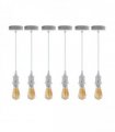 Pendant Light Fitting, Lampshade Addable E27 Lamp White Holder Set PVC Cable