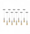 Pendant light 10 Pack Industrial White Metal/PVC E27 Lamp Holder Fitting Set
