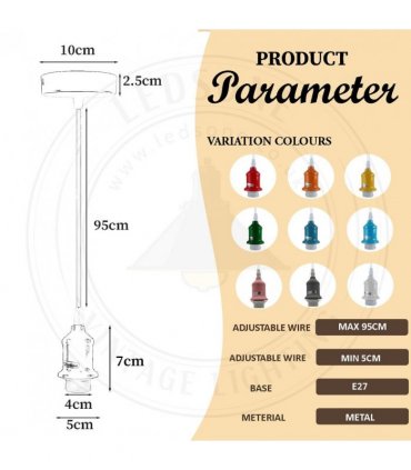 Pendant light 10 Pack Industrial White Metal/PVC Fitting with PVC Cable