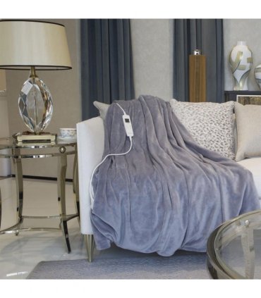 Neo Grey Electric Heated Throw Over Blanket � Reversible