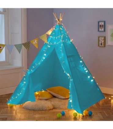 Indian Tent TeePee Canvas Blue 84.00 kg Kids Lounge Sleep Play Relax Fun