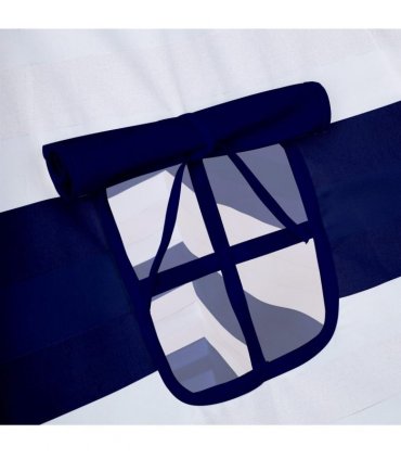 Neo Navy and White Stripe Canvas Kids Indian Tent TeePee