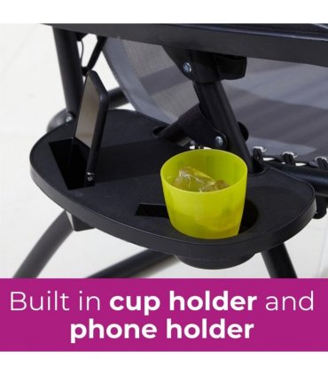 Neo Grey Folding Portable Zero Gravity Chairs and Table Set
