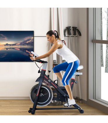 HOMCOM 8kg Flywheel Exercise Racing Bicycle Cardio Adjustable Resistance LCD