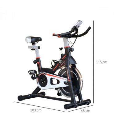 HOMCOM 8kg Flywheel Exercise Racing Bicycle Cardio Adjustable Resistance LCD