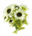 Artificial Sunflower White 88cm Pack of 6 x 88cm - 18 heads - Home Decor
