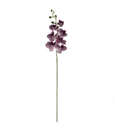 70cm Grey Glass Vase Artificial Orchids and Roses