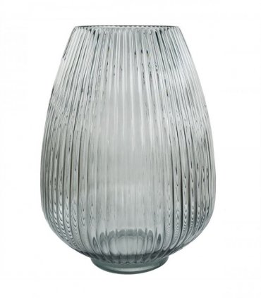 70cm Grey Glass Vase Artificial Orchids and Roses
