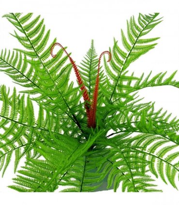 6 x 60cm Artificial Bushy Dixie Wood Fern Dark Green Plant