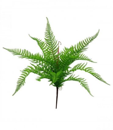 6 x 60cm Artificial Bushy Dixie Wood Fern Dark Green Plant