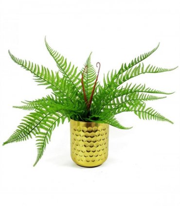 6 x 60cm Artificial Bushy Dixie Wood Fern Dark Green Plant
