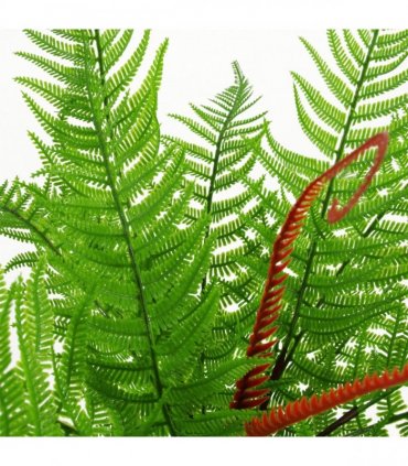 6 x 60cm Artificial Bushy Dixie Wood Fern Dark Green Plant