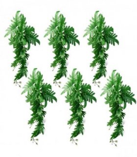 Artificial Trailing Plants Pack of 6 Realistic 50cm Green Bare Stem Display