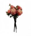 6 x 60cm Peony Artificial Flower Pink - 6 flowers 18 buds