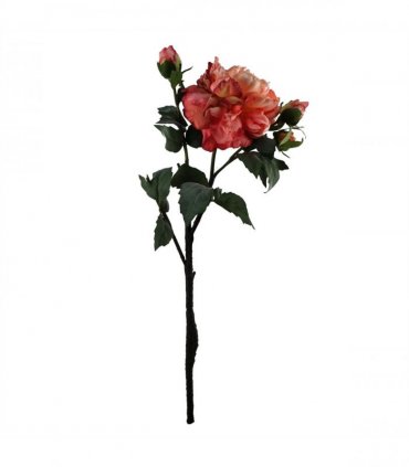 6 x 60cm Peony Artificial Flower Pink - 6 flowers 18 buds