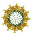 12 x 60cm Artificial Lily Stem - Yellow - 144 Flowers