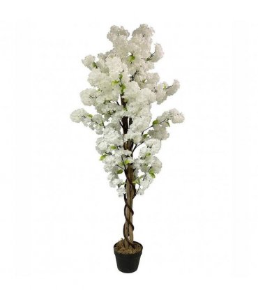 Artificial White Blossom Tree 150cm High Quality Plastic Pot Fully Assembled