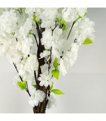 Artificial White Blossom Tree 150cm High Quality Plastic Pot Fully Assembled