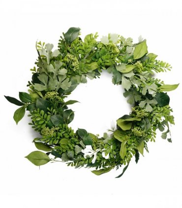 50cm Artificial Wreath Ferns Leaf