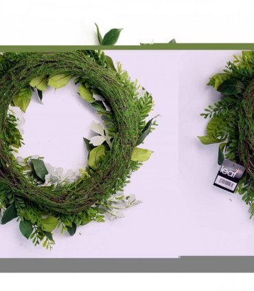 50cm Artificial Wreath Ferns Leaf