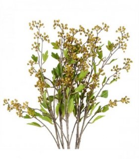Pack of 6 x 90cm Artificial Yellow Berry Stem