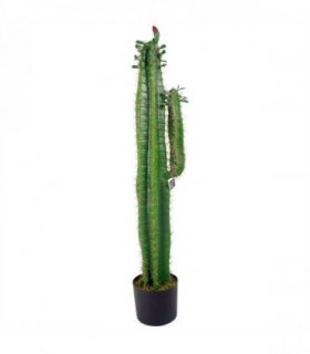 Artificial Flowers Green 110cm Leaf Design Tropical Cactus with Pot