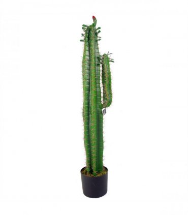 Artificial Flowers Green 110cm Leaf Design Tropical Cactus with Pot