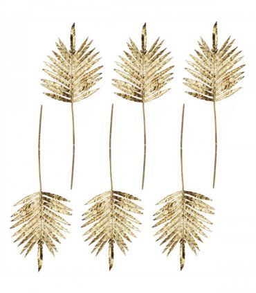 Pack of 6 x 95cm Gold Palm Leaf