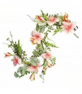 180cm Artificial Hanging  Pink Lily Plant Realistic Garland Trailing