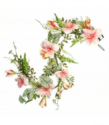180cm Artificial Hanging  Pink Lily Plant Realistic Garland Trailing
