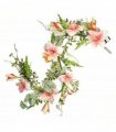 180cm Artificial Hanging  Pink Lily Plant Realistic Garland Trailing