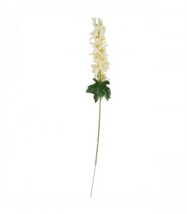 Artificial Green Berry Delphinium Cream Flower Mix Glass Vase 60cm - Home Decor