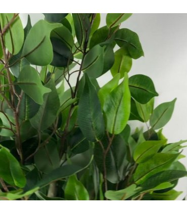 110cm Artificial Evergreen Twist Ficus Tree Gold Planter