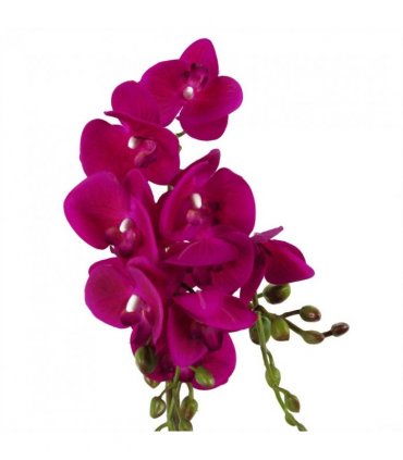 54cm Artificial Orchid Plant - Dark Pink Gold Pot