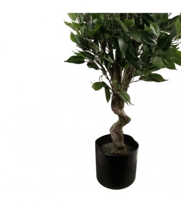 110cm Artificial Evergreen Ficus Tree Gold Planter