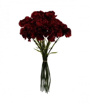 12 x Red Carnation Artificial Flowers