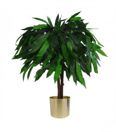 80cm Large Artificial Mango Tree Plant with Metal Planter