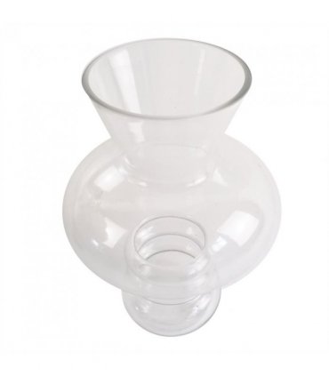 35cm Bubble Clear Glass Vase