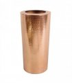 Leaf Metal Vase Large 15 x 30cm High Hammered Antique Copper Colour