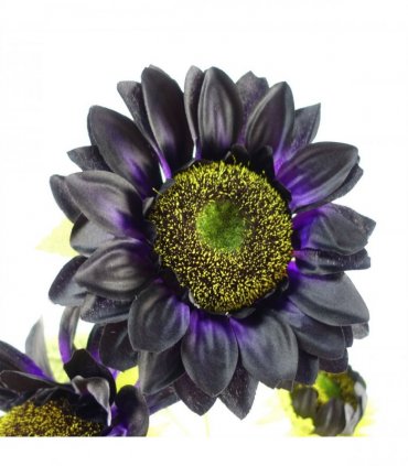 Purple Artificial Sunflower Arrangement Glass Vase - 100cm Height