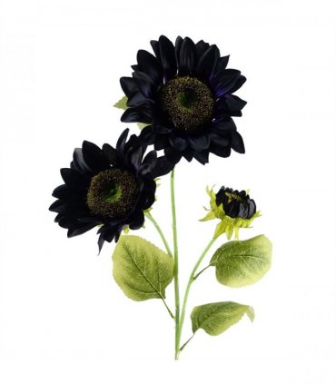 Purple Artificial Sunflower Arrangement Glass Vase - 100cm Height