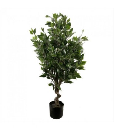110cm Leaf Realistic Artificial Ficus Tree / Plant  Copper Curve Planter