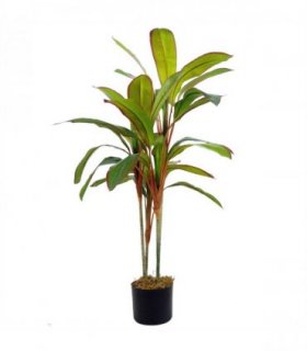 Artificial Plant Dracaena 100cm Green Plastic Leaf Design Tropical Home Decor