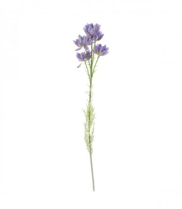 Glass Vase 80cm Artificial Purple Sunflower and Gold Leaf Display - Purple, Gold