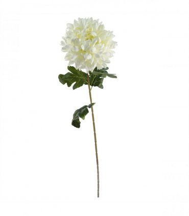 Glass Vase 50cm Grey with Artificial Chrysanthemums - Complete Pack Home Decor