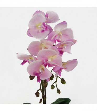 50cm Phalaenopsis Orchid Artificial - Light Pink Silver
